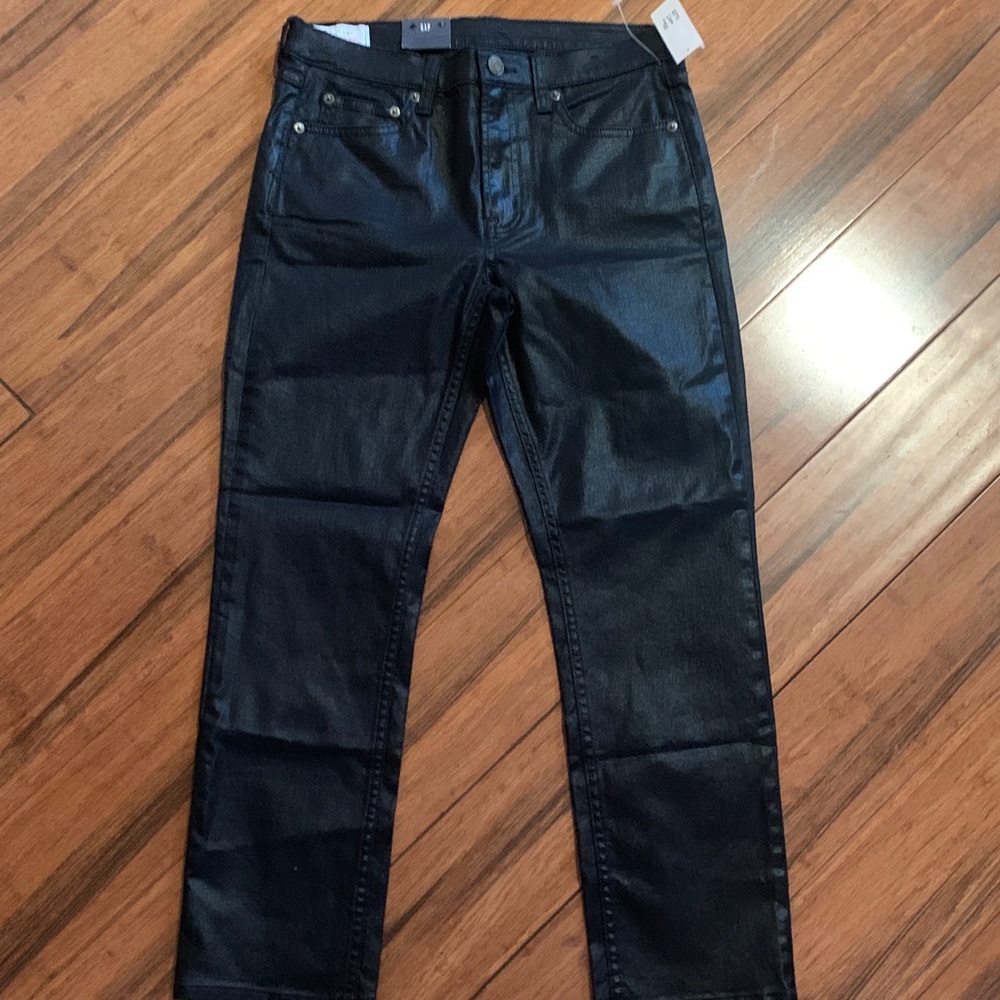 GAP Women’s Shiny Black Skinny Jeans